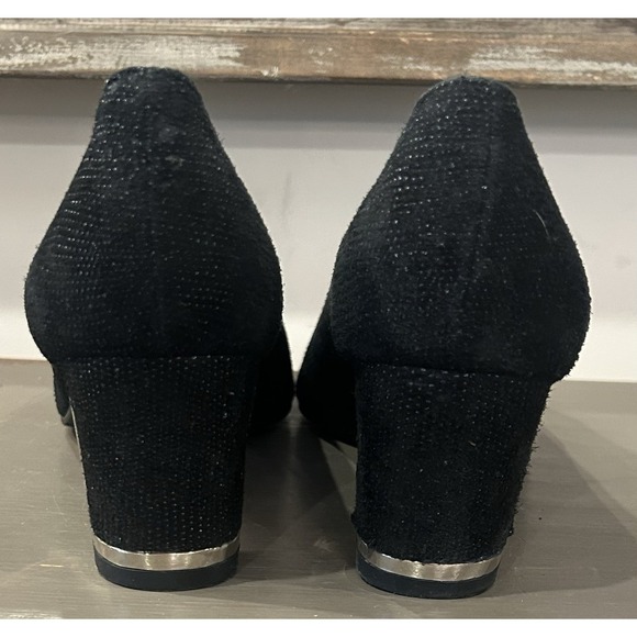 Stuart Weitzman Black Solar Goosebump Pumps Women's Size 7.5M Made In Spain EUC - Picture 7 of 10